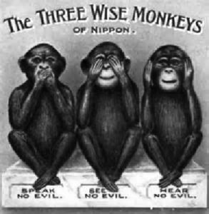 le tre scimmiette